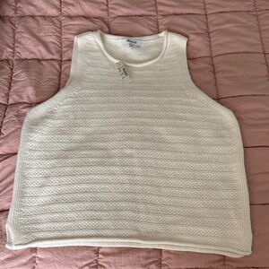 Madewell Ivory Textured Knit Tank